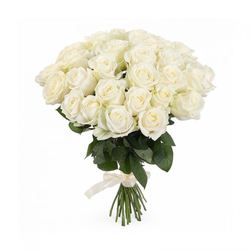 31 белая роза с доставкой по Алимкино