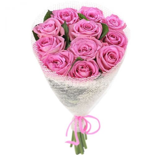 Заказать букет из 11-и розовых роз с доставкой по Алимкино